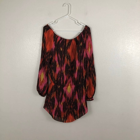 Haute Hippie 100% Silk Ikat Tie Dye Mini Dress - Picture 5 of 5